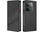 Custodia Per Realme Gt 6/Realme Gt 6T, Custodia A Portafoglio In Finto Cuoio Con Slot Per Carte E Funzione Stand Schwarz