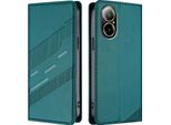 Custodia Per Realme C67 4G, Custodia A Portafoglio In Finto Cuoio Con Slot Per Carte E Funzione Stand GrüN