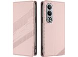 Custodia Per Oneplus Nord CE4, Custodia A Portafoglio In Finto Cuoio Con Slot Per Schede E Funzione Stand Rosa