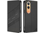 Custodia Per Oneplus Nord CE4 Lite, Custodia A Portafoglio In Finto Cuoio Con Slot Per Schede E Funzione Stand Schwarz