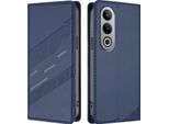 Custodia Per Oneplus Nord CE4, Custodia A Portafoglio In Finto Cuoio Con Slot Per Schede E Funzione Stand Blau