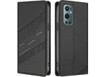 Custodia Per Oneplus 9 Pro, Custodia A Portafoglio In Finto Cuoio Con Slot Per Schede E Funzione Stand Schwarz