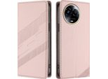 Custodia Per Realme 11 5G, Custodia A Portafoglio In Finto Cuoio Con Slot Per Carte E Funzione Stand Rosa