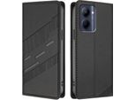 Custodia Per Realme C33, Custodia A Portafoglio In Finto Cuoio Con Slot Per Carte E Funzione Stand Schwarz