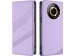 Custodia Per Realme 11 4G, Custodia A Portafoglio In Finto Cuoio Con Slot Per Carte E Funzione Stand Violett
