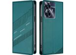 Custodia Per Realme C55 4G, Custodia A Portafoglio In Finto Cuoio Con Slot Per Carte E Funzione Stand GrüN