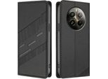 Custodia Per Realme 12 Pro/Realme 12 Pro+, Custodia A Portafoglio In Finto Cuoio Con Slot Per Carte E Funzione Stand Schwarz