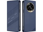 Custodia Per Realme 13 Pro/Realme 13 Pro+, Custodia A Portafoglio In Finto Cuoio Con Slot Per Carte E Funzione Stand Blau