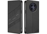 Custodia Per Realme 12/Realme 12X, Custodia A Portafoglio In Finto Cuoio Con Slot Per Carte E Funzione Stand Schwarz