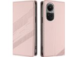 Custodia Per Oppo Reno10 / Reno10 Pro 5G, Custodia A Portafoglio In Finto Cuoio Con Slot Per Schede E Funzione Stand Rosa