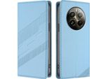 Custodia Per Realme 12 Pro/Realme 12 Pro+, Custodia A Portafoglio In Finto Cuoio Con Slot Per Carte E Funzione Stand Hellblau