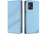 Custodia Per Realme 9 4G, Custodia A Portafoglio In Finto Cuoio Con Slot Per Carte E Funzione Stand Hellblau