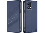 Custodia Per Realme 9 4G, Custodia A Portafoglio In Finto Cuoio Con Slot Per Carte E Funzione Stand Blau