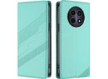 Custodia Per Realme 12/Realme 12X, Custodia A Portafoglio In Finto Cuoio Con Slot Per Carte E Funzione Stand TüRkis