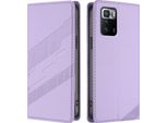 Custodia Per Xiaomi Poco X3 Gt, Custodia Portafoglio In Finto Cuoio Con Slot Per Carte E Funzione Stand Violett