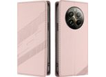 Custodia Per Realme 12 Pro/Realme 12 Pro+, Custodia A Portafoglio In Finto Cuoio Con Slot Per Carte E Funzione Stand Rosa