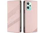 Custodia Per Oneplus Nord 2 Lite / Nord Ce 2 Lite 5G, Custodia A Portafoglio In Finto Cuoio Con Slot Per Schede E Funzione Stand Rosa