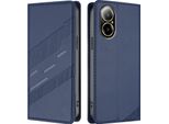 Custodia Per Realme C67 4G, Custodia A Portafoglio In Finto Cuoio Con Slot Per Carte E Funzione Stand Blau