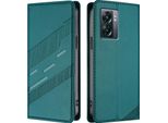 Custodia Per Oneplus Nord N300, Custodia A Portafoglio In Finto Cuoio Con Slot Per Schede E Funzione Stand GrüN