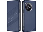 Custodia Per Oneplus 12, Custodia A Portafoglio In Finto Cuoio Con Slot Per Schede E Funzione Stand Blau
