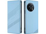 Custodia Per Oneplus 11, Custodia A Portafoglio In Finto Cuoio Con Slot Per Schede E Funzione Stand Hellblau
