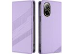 Custodia Per Realme C67 4G, Custodia A Portafoglio In Finto Cuoio Con Slot Per Carte E Funzione Stand Violett