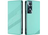 Custodia Per Realme C65 4G, Custodia A Portafoglio In Finto Cuoio Con Slot Per Carte Di Credito E Funzione Stand TüRkis