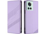 Custodia Per Oneplus 10R/Oneplus Ace, Custodia A Portafoglio In Finto Cuoio Con Slot Per Schede E Funzione Di Supporto Violetta