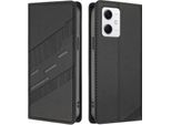 Custodia Per Xiaomi Poco X5, Custodia A Portafoglio In Finto Cuoio Con Slot Per Carte E Funzione Stand Schwarz