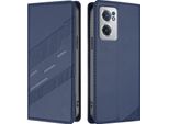 Custodia Per Oneplus Nord CE2 5G, Custodia A Portafoglio In Finto Cuoio Con Slot Per Schede E Funzione Stand Blau