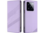 Custodia Per Xiaomi 14 Pro, Custodia A Portafoglio In Finto Cuoio Con Slot Per Schede E Funzione Stand Violett