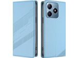 Custodia Per Realme C63 4G, Custodia A Portafoglio In Finto Cuoio Con Slot Per Carte E Funzione Stand Hellblau