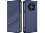 Custodia Per Realme 12/Realme 12X, Custodia A Portafoglio In Finto Cuoio Con Slot Per Carte E Funzione Stand Blau