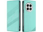 Custodia Per Oneplus 13, Custodia A Portafoglio In Finto Cuoio Con Slot Per Schede E Funzione Stand TüRkis