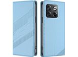 Custodia Per Oneplus 10T, Custodia A Portafoglio In Finto Cuoio Con Slot Per Schede E Funzione Stand Hellblau