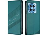 Custodia Per Oneplus 12R, Custodia A Portafoglio In Finto Cuoio Con Slot Per Schede E Funzione Stand GrüN