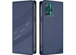 Custodia Per Realme 9 5G/Realme 9 Pro 5G, Custodia A Portafoglio In Finto Cuoio Con Slot Per Carte E Funzione Stand Blau