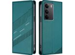Custodia Per Realme C75 4G, Custodia A Portafoglio In Finto Cuoio Con Slot Per Carte E Funzione Stand GrüN
