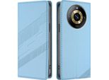 Custodia Per Realme 10 Pro, Custodia A Portafoglio In Finto Cuoio Con Slot Per Carte E Funzione Stand Hellblau