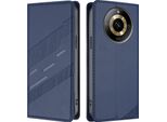 Custodia Per Realme 11 4G, Custodia A Portafoglio In Finto Cuoio Con Slot Per Carte E Funzione Stand Blau