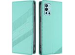 Custodia Per Oneplus 9R/Oneplus 8T, Custodia A Portafoglio In Finto Cuoio Con Slot Per Schede E Funzione Stand TüRkis