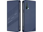 Custodia Per Oneplus Nord Ce 5G, Custodia A Portafoglio In Finto Cuoio Con Slot Per Schede E Funzione Stand Blau