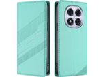 Custodia Per Xiaomi Redmi Note 14 Pro 5G/Note 14 Pro+ 5G/Poco X7, Custodia A Portafoglio In Finto Cuoio Con Slot Per Schede E Funzione Stand TüRkis