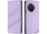 Custodia Per Oneplus 12, Custodia A Portafoglio In Finto Cuoio Con Slot Per Schede E Funzione Stand Violett