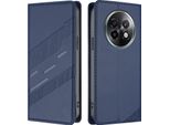 Custodia Per Realme 13+, Custodia A Portafoglio In Finto Cuoio Con Slot Per Carte E Funzione Stand Blau