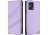 Custodia Per Realme 9 4G, Custodia A Portafoglio In Finto Cuoio Con Slot Per Carte E Funzione Stand Violett