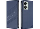 Custodia Per Oneplus Nord 2T, Custodia A Portafoglio In Finto Cuoio Con Slot Per Schede E Funzione Stand Blau