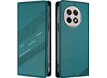 Custodia Per Oneplus 13R, Custodia A Portafoglio In Finto Cuoio Con Slot Per Schede E Funzione Stand GrüN