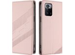 Custodia Per Xiaomi Poco X3 Gt, Custodia Portafoglio In Finto Cuoio Con Slot Per Schede E Funzione Stand Rosa