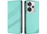 Custodia Per Xiaomi Poco F6, Custodia A Portafoglio In Finto Cuoio Con Slot Per Carte E Funzione Stand TüRkis